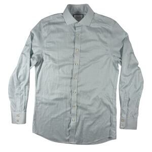Charles Tyrwhitt Slim Fit Shirt Men’s 15.5 / 35 in Non Iron Checkered Blue Green
